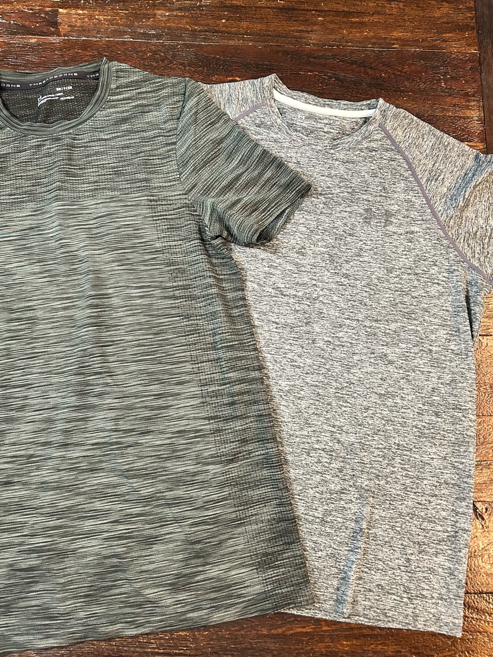 Under Armour Men's Short Sleeve Tech Tee Bundle - Olive Green & Heather Gray